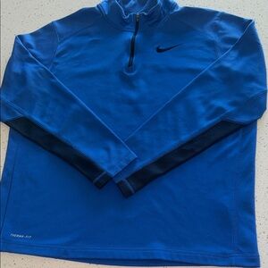 Nike Men's Zip-Up Blue Sweater